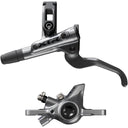XTR M9200 XC Disc Brake And Lever - Post Mount - 2-Piston Caliper - SM-BH90-SS Hose - Metal Pads - Gray