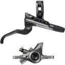 XTR M9200 XC Disc Brake And Lever - Post Mount - 2-Piston Caliper - SM-BH90-SS Hose - Metal Pads - Gray