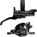 Deore XT M8200 Disc Brake And Lever - Post Mount - 2-Piston Caliper - SM-BH90-SBM Hose - Fin Metal Pads - Black