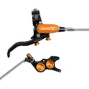 EVO GR4 Gravity Disc Brake & Lever Set - Post Mount - 4-Piston - Braided Hydraulic Hose