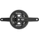 Sword Black 2x Crankset - 9-Speed - 110/80 Asym BCD - JIS Square Taper Spindle Interface