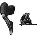 GRX ST-RX825 Di2 Shifter/Brake Lever With BR-RX820 Hydraulic Disc Brake Caliper - Flat Mount Caliper - Black