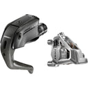 Red Aero TT/Tri Disc Brake And Lever - Flat Mount - 20mm Offset - Carbon Lever Blade - Black/Silver - E1 - Black Anodized/Silver