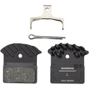 J05A-RF Disc Brake Pads - Resin Compound - Finned Aluminum Back Plate