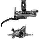 XTR BR-M9200 Disc Brake And BL-M9220 Lever - Post Mount - 2-Piston Caliper - SM-BH90-SS Hose - Metal Pads - Gray