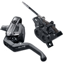 Gustav Elite Disc Brake And Lever - Front or Rear - Post Mount - 4-Piston - Carbotecture Lever Blade - Black