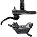 Deore BR-M6220 Disc Brake And BL-M6200 Lever - Post Mount - 4-Piston Caliper - SM-BH90-SS Hose - Metal Pads - Gray/Black