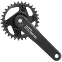 CUES FC-U4000-1 Crankset - 9/10/11-Speed - Riveted - Square Taper JIS Spindle Interface - Black