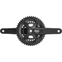 Sword Black 2x Crankset - 9-Speed - 110/80 Asym BCD - JIS Square Taper Spindle Interface