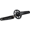 Silver TM-1 Crankset - 3-Bolt Direct Mount 30t Chainring - 24mm Chromoly Spindle - Black