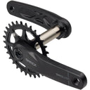 Silver TM-1 Crankset - 3-Bolt Direct Mount 30t Chainring - 24mm Chromoly Spindle - Black
