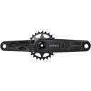 Silver DJ-1 Crankset - 3-Bolt Direct Mount 25t Chainring - 24mm Chromoly Spindle - Black