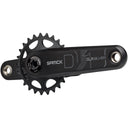 Silver DJ-1 Crankset - 3-Bolt Direct Mount 25t Chainring - 24mm Chromoly Spindle - Black