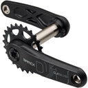 Silver DJ-1 Crankset - 3-Bolt Direct Mount 25t Chainring - 24mm Chromoly Spindle - Black