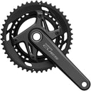 CUES FC-U6040-2 Crankset - 9/10-Speed - Asymmetric 110 BCD - Hollowtech II Crankarms - Black