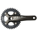 Zee FC-M640 Crankset - 10-Speed - 36t - 104 BCD - Hollowtech II Spindle Interface - Includes Bottom Bracket - Black