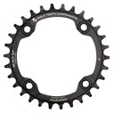 96 Symmetrical BCD Chainrings - 96 BCD - 4-Bolt - Drop-Stop A - For Shimano Cranks - Black