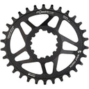 Powertrac Elliptical SRAM 3-Bolt Direct Mount Chainrings - Black