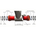 PF30 Pressfit Thread Together Bottom Bracket - Black