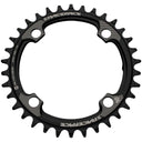 Narrow Wide Hyperglide+ Chainring - 104 BCD - 4-Bolt - Requires Shimano 12-speed Hyperglide+ Chain - 7075 Aluminum - Black