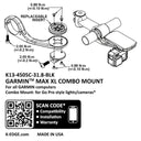 Garmin Max XL Combo Mount - Black