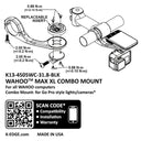 Wahoo Max XL Combo Mount - Black