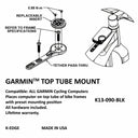 Top Tube Computer Mount - Black