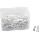Extra Long Nipples Alloy 16mm - Box of 100 - Silver